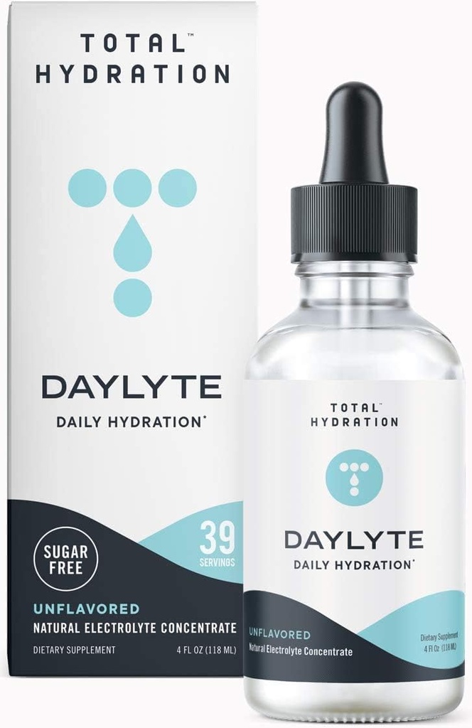 Ensemble de suppléments d'électrolyte - 100 comprimés d'électrolyte de céto + hydratation quotidienne non aromatisée (39 gouttes) pour l'endurance, l'hydratation, le rajeunissement - Sans calories, sans gluten, végétalien