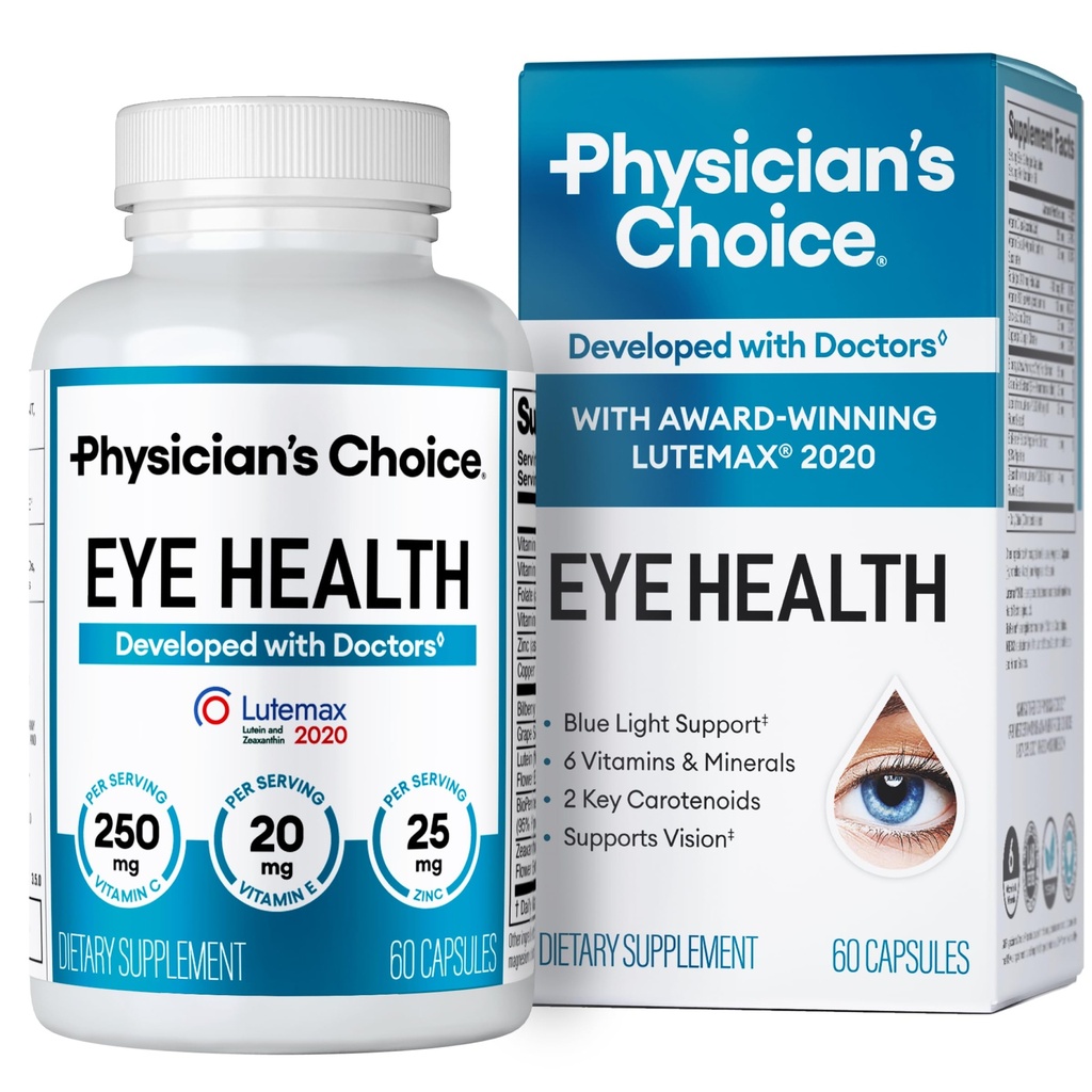 Areds 2 Oogvitaminen - Luteïne, Zeaxanthine en Bilberry Extract - Ondersteunt Oog Strain, Droge Ogen, en Vision Health - 2 Award-Winning Klinisch bewezen Oog Vitamine Ingrediënten - Carotenoïde Blend