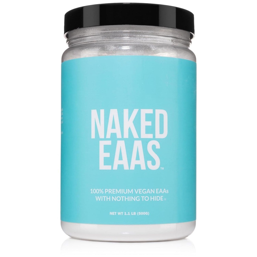 NAKED EAAs Aminozuren Poeder - 50 Servers - Vegan Unflavored Essential Aminozuren 500 Gram - Instantized Alle Natuurlijke EAAs Poeder Supplement