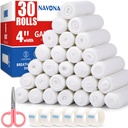 Navona Gauze Rolls 30 Pack, 4 in x 4,1 Yards, Individually Rolled Gauze, Mummy Wrap, Premium Gauzes Wrap Roll voor Wonden