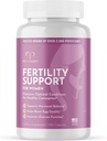 Promescent vruchtbaarheidssupplement voor vrouwen met prenatale vitamines Foliumzuur, ijzer, vitamine C/D/B6/B12, zink, Selenium & Ashwagandha ter ondersteuning van gezonde ovulatie Conceptie & zwangerschap, 120 capsules