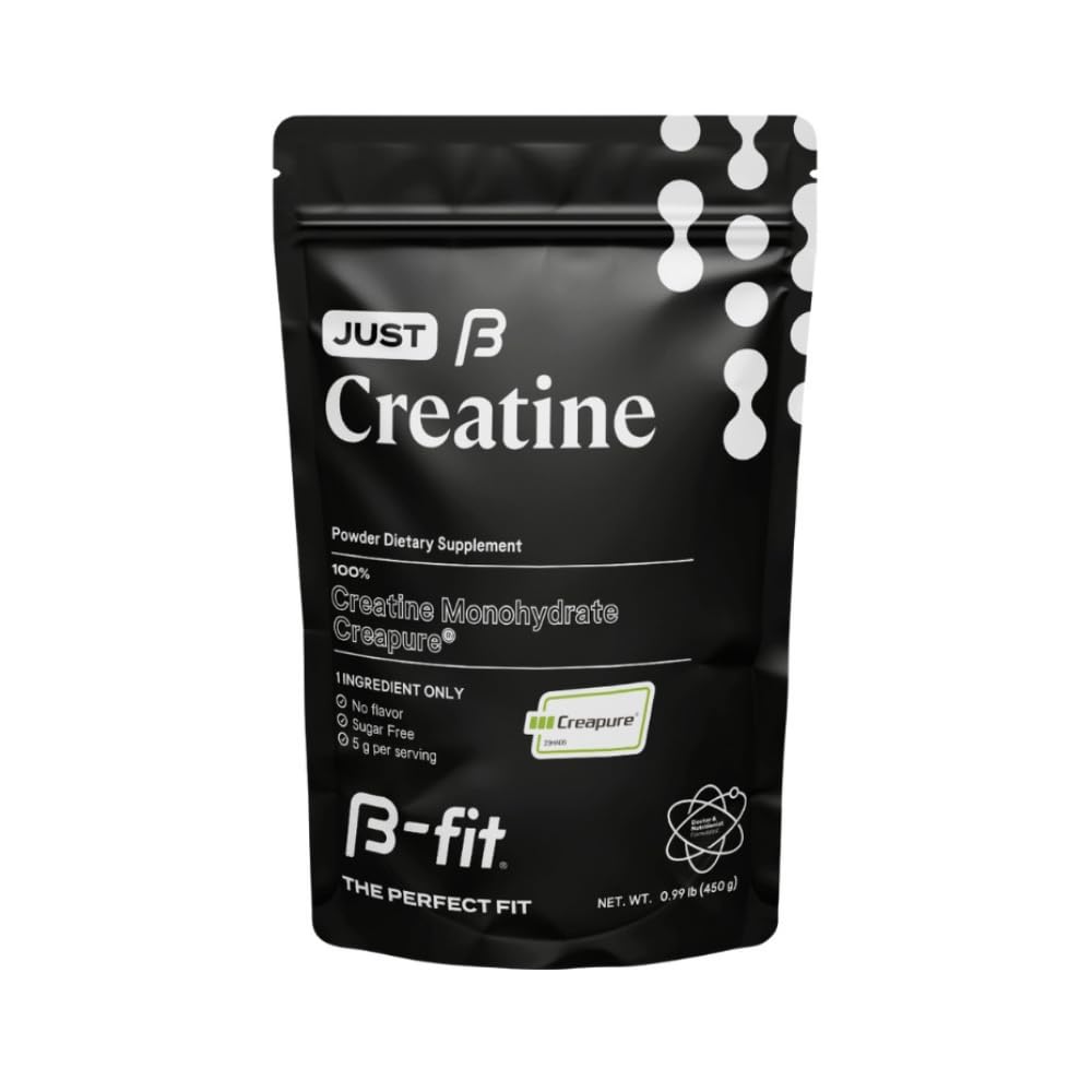 Creatine Monohydraat poeder - Just Creatine Creapure - 90 Servings - 450 g - Pre Workout Creatine for Women - Sugar-Free - Flavorless Supplement - 3 maand levering