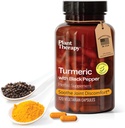 Plant Therapie Kurkuma Black Pepper Supplement Capsules vervaardigd in de VS 4 Maand Supply ondersteunt Joint and Muscle Health Supplements for Women & Men 120 Vegetarian Capsule