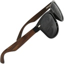 Oogliefde Gepolariseerde Zonnebrillen voor mannen en vrouwen, Glare-Free, 100 Procent Uv Blocking (100 Procent Real Ebony Wood Sides met Onbreekbaar Tr90 Plastic Front)