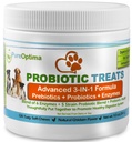 Probiotica Kauwt voor honden, spijsverteringsenzymen + Prebiotica Verbetert spijsvertering, diarree, constipatie, gas, slechte adem, Leaky Gut, Allergie Immuniteit Dagelijkse Supplement 120 Telt