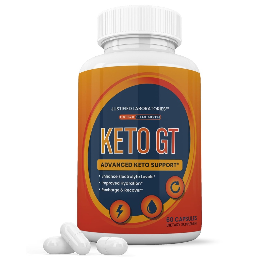 Laboratoires justifiés Keto GT Keto Pills 1275MG Nouvelle formule et améliorée contient du vinaigre de cidre de pomme huile d'olive extra vierge en poudre Feuille de thé vert 60 Capsules
