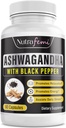 Biologische Ashwagandha met zwarte peper voor imporved Absorptie. Resistent tegen stress verhoogt energieniveaus en ondersteunt geheugenverbetering - 650 Mg 60 capsules