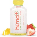 Huma Plus (Dubbele Elektrolyten) - Chia Energy Gel, Aardbei Lemonade, 24 Gels, 25mg Cafeïne - Maagvriendelijk, Real Food Energy Gels