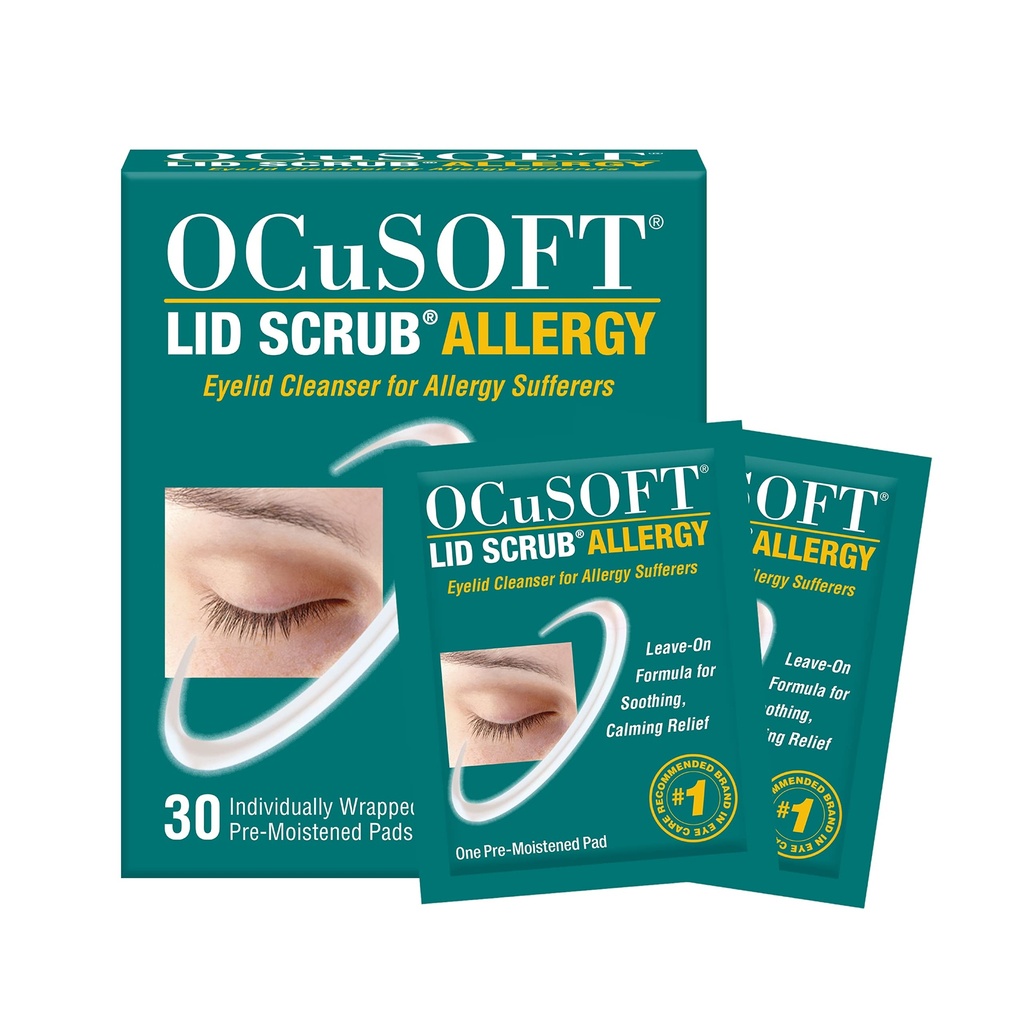OCuSOFT Lid Scrub Allergie Ooglid Cleanser 30CT