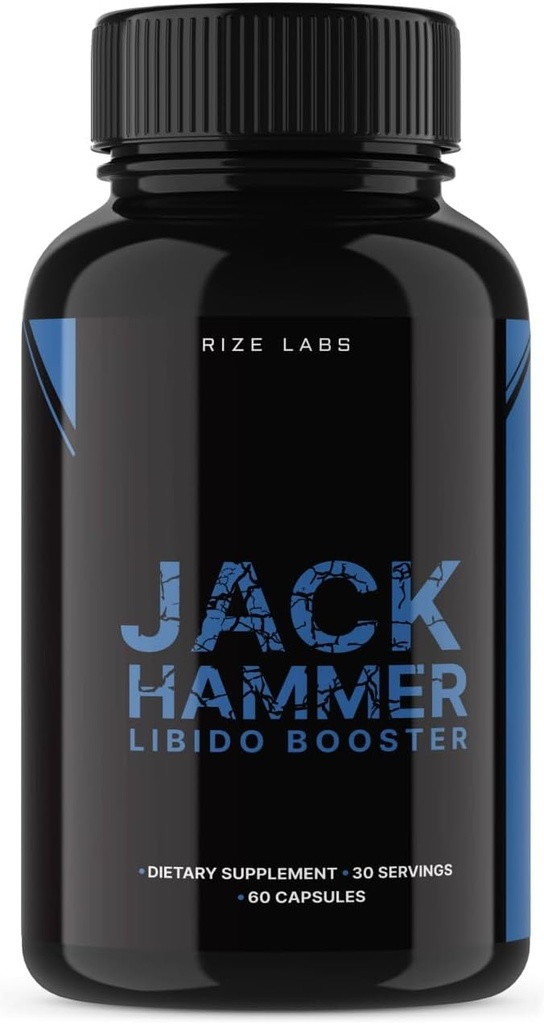 Jack Hammer Libido Booster voor mannen, Jack Hammer Libido Booster Supplement, Jack Hammer Libido Booster Krachtige Alle Natuurlijke Formule om de prestaties te verbeteren, Jackhammer Reviews (60 Capsules)