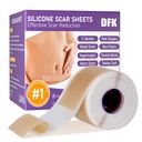 Siliconen Scar Sheets, Siliconen Scar Tape(1.6"x 79" Roll-2M), Herbruikbare Professionele Scar Siliconen Strips, Zachte Siliconen Scar Sheets voor Chirurgische Scars, Keloid,Acne Scars, Burn Scar,C-Sectie