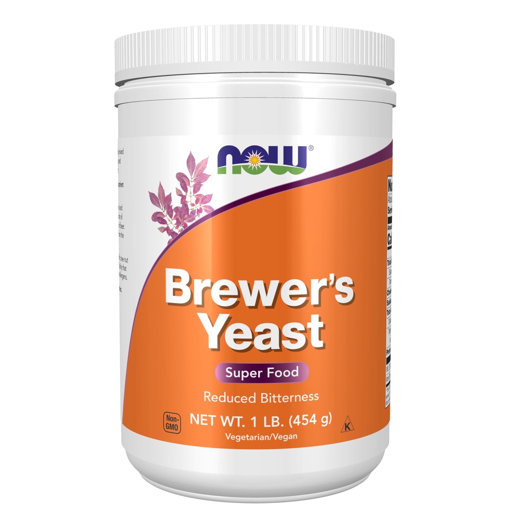 NOW Foods Supplements, Brewer's Gist Poeder met natuurlijk voorkomend eiwit en B-Vitaminen, 1-Pond