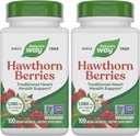 Nature's Way Herbal Hawthorn Berries, Traditional Heart Health Support*, 100 Vegan Capsules (Packaging May Vary) (Pack of 2)