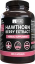 Pure originele ingrediënten Hawthorn Berry Extract Geen Magnesium of Rijst Fillers, altijd zuiver, Lab geverifieerd (365 Capsules)