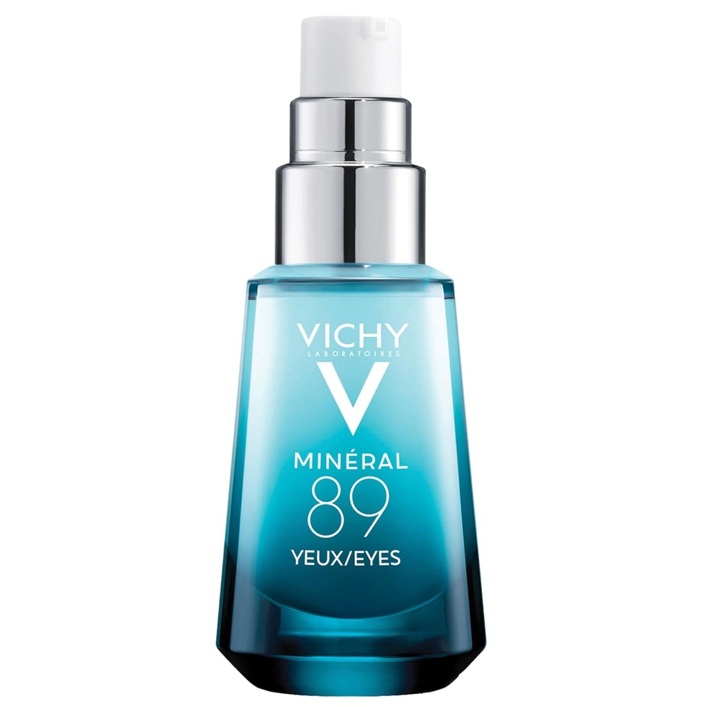 Vichy Mineral 89 Eye Serum, Hyaluronic Acid and Cafeine Cream, Under Eye Cream For Dark Circles, Hydrating & Puffiness Reducer, Opthalmoloog getest