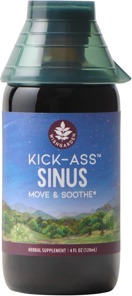 WishGarden Kruiden Kick-Ass Sinus - Herbal Sinus Relief, Sinus Congestie Relief en Sinus Pressure Relief voor volwassenen, Natuurlijke Sinus Relief en Sinus Decongestant, All Season Sinus Support, 4oz
