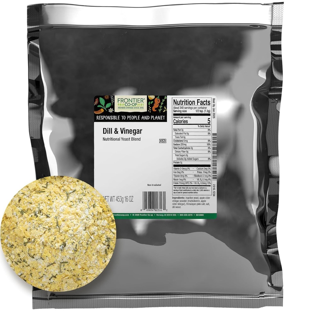 Frontier Co-op Dill en Vinegar Nutritional Gist Blend 1lb