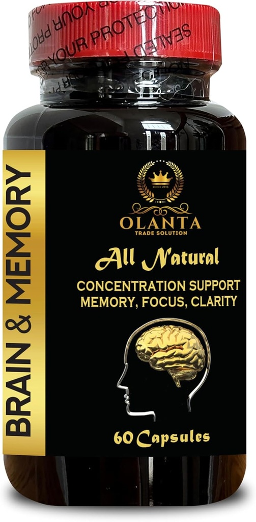 Hersengeheugensupplementen - Geheugen en helderheid Boost Concentratie, Geheugensupplement voor Hersenenioren, Focus Supplement, Neuro Enhancement - 1 Fles 60 Capsules