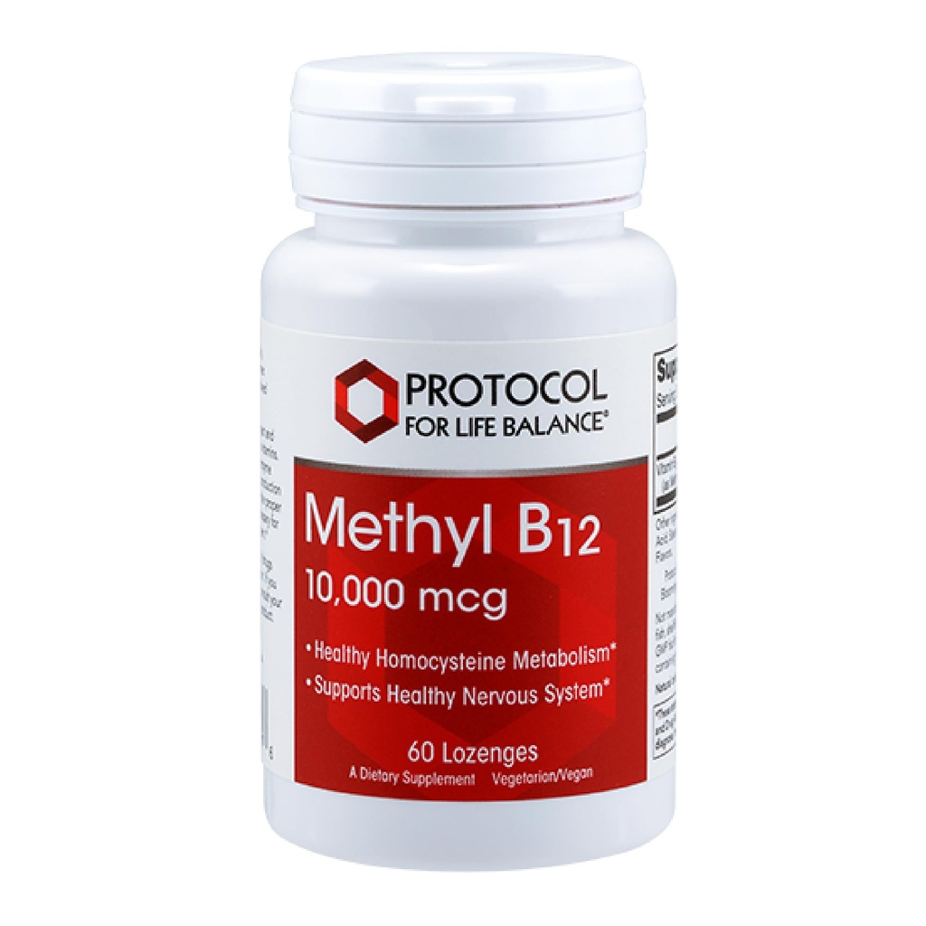 Protocol Methyl B12 10.000mcg - Vitamine B12 - Energie Support and Brain Supplement - 60 Lozen