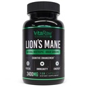 Organic Lions Mane Supplément Capsules 2400 mg - Nootrope puissant - Aide à maintenir la mémoire, l'énergie et la clarté mentale - Vegan Brain Booster Focus Pills - Real Lion's Mane Supplément