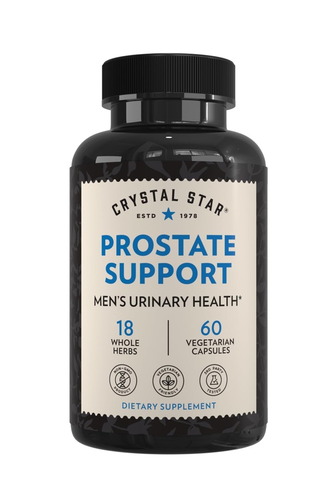 Crystal Star Prostate Support Saw Palmetto Supplementen voor mannen (60 Capsules)