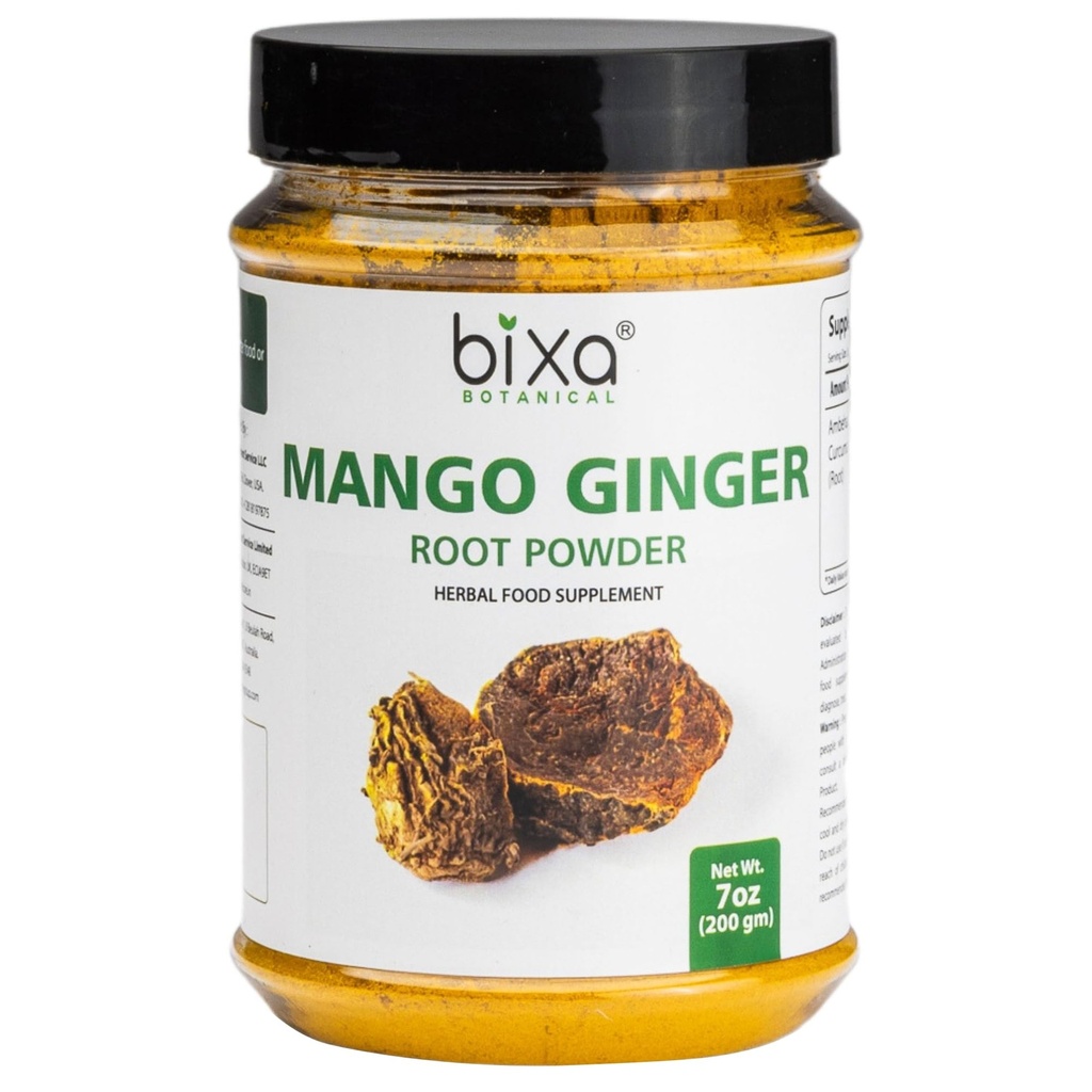 Bixa BOTANIQUE Gingembre de Mangue Poudre de racine de Curcuma Amada.