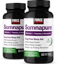 FORCE FACTOR Somnapure Softgels 2-Pack Slaaphulp om te vallen Slaap sneller, Blijf langer slapen, Wakker worden, Slaaphulp voor volwassenen met Melatonine, Ashwagandha, Valeriaanwortel, 120 Softgels