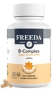 GRATISDA Vitamin B-50 Complex B-Complex met B1 B2 B3 (Niacinamide) B5 B6, Biotin, Folate & B12 + Choline & Inositol, Vegan Capsules, 100 Count Made in USA
