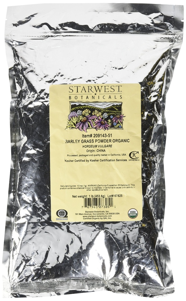 Starwest Botanicals Biologische Gerst Graspoeder, 1 pond