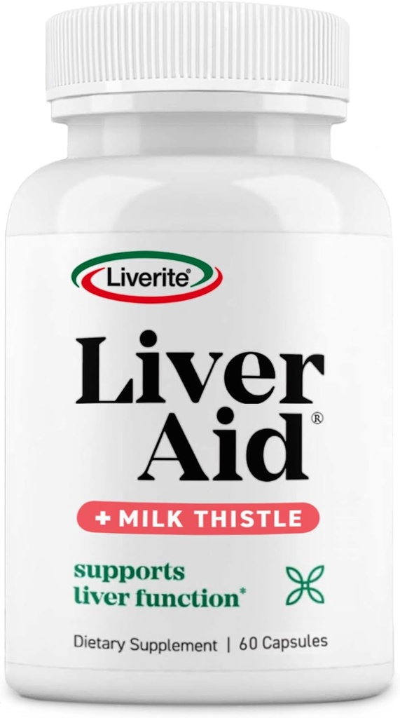 LIVERITE leverhulp met melkdistel 60 capsules, leverondersteuning, leverreiniging, leververzorging, leverfunctie, energie
