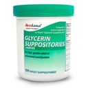 USP 2g Glycerin Laxatives Suppositoire – 100 Suppositoires Laxatifs de taille adulte pour les hommes et les femmes – Suppositoires de soulagement rapide et douce pour la constipation – Suppositoire adulte de forme confortable