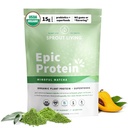 Sprout Living Epic Protein, Plant Based Protein & Superfoods Powder, Mindful Matcha 