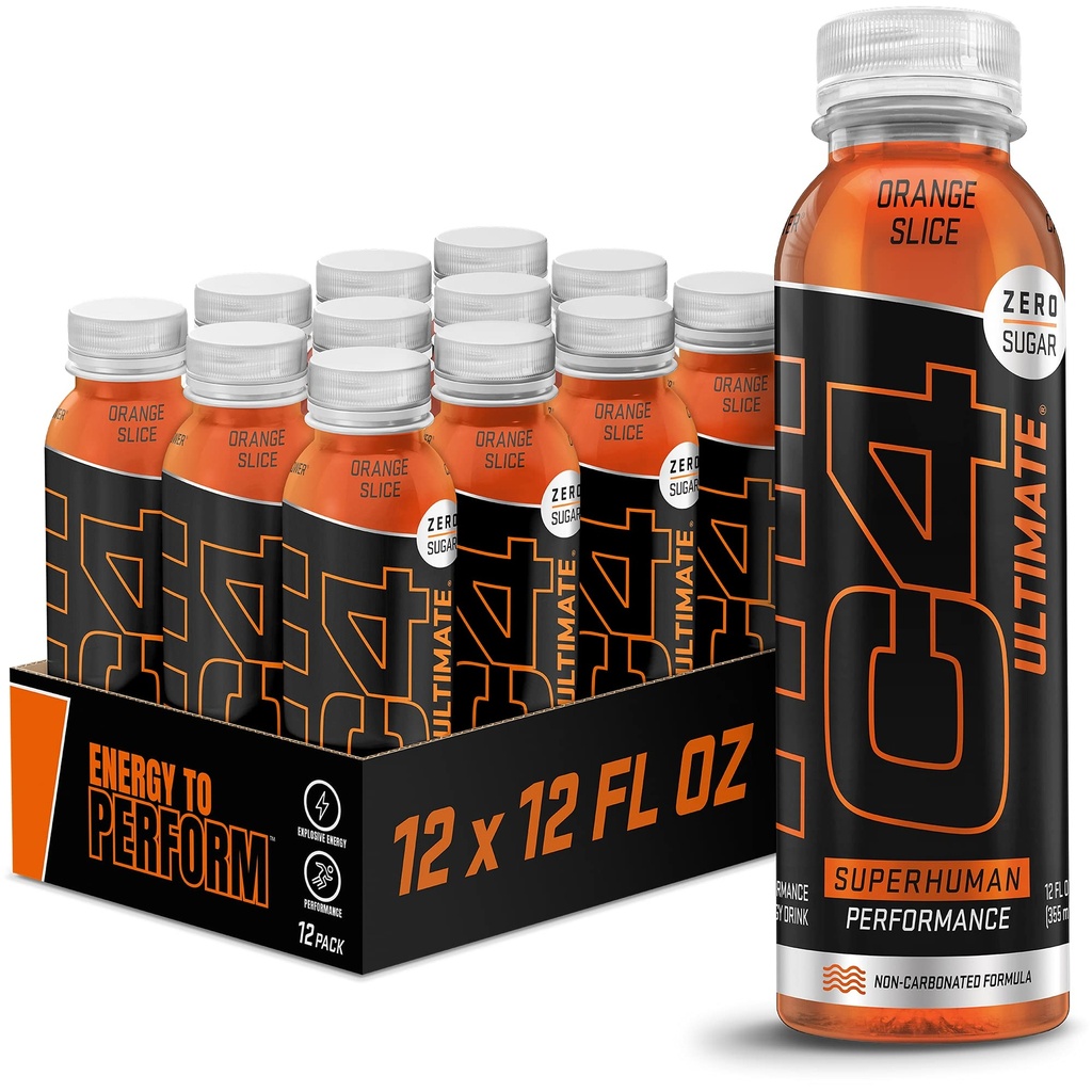 Cellucor C4 Ultimate non-Carbonated Zero Sugar Energy Drink, Pre Workout Drink + Beta Alanine, 12 Fl Oz (verpakking van 12)
