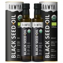 RAWYA Black Seed Oil - Organic Cold Pressed Nigella Sativa - Turkish origin - USDA Organic - Natural Supplement - Black Cumin Seed Oil - Rich Flavor & High Concentration - 250ml glazen fles - 2 Pack
