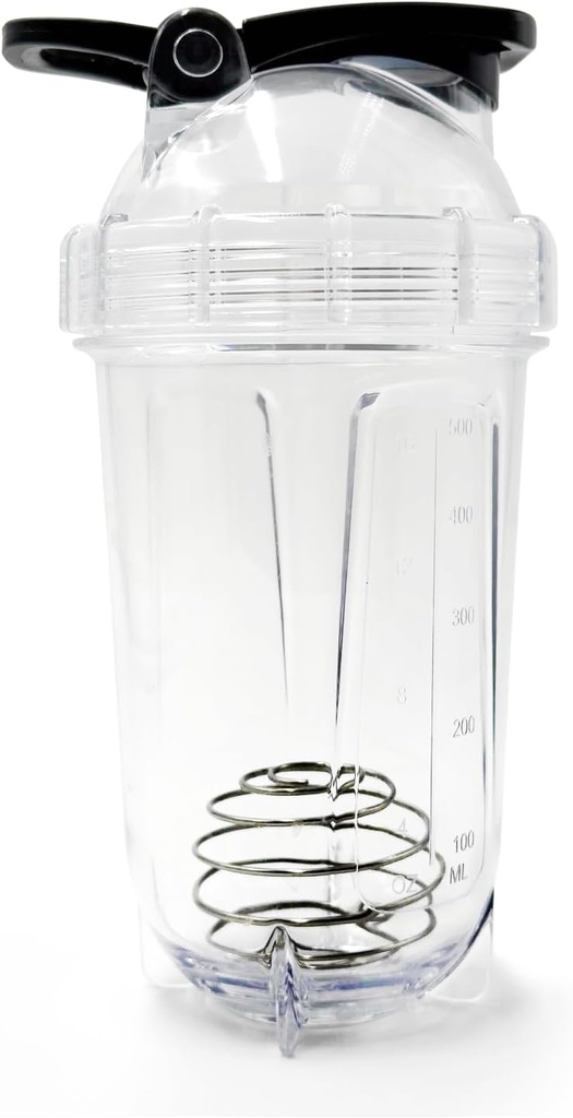 Blender Shaker Bouteille, 500ml/16oz, Lave-vaisselle sans danger, résistant aux éclaboussures, Portable pré-entraînement Whey Protein Drink Cocktails Shakes, cadeaux pour hommes femmes, cadeaux pour éléphants blancs pour adultes