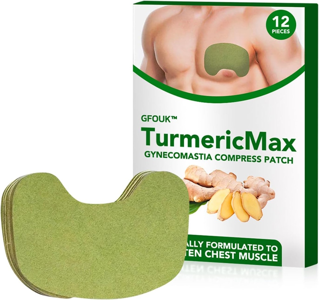 Gynaecomastie Compress Patch - Gember crème voor mannen, aanscherping en beeldhouwen borstspieren met natuurlijke ingrediënten (1pack)