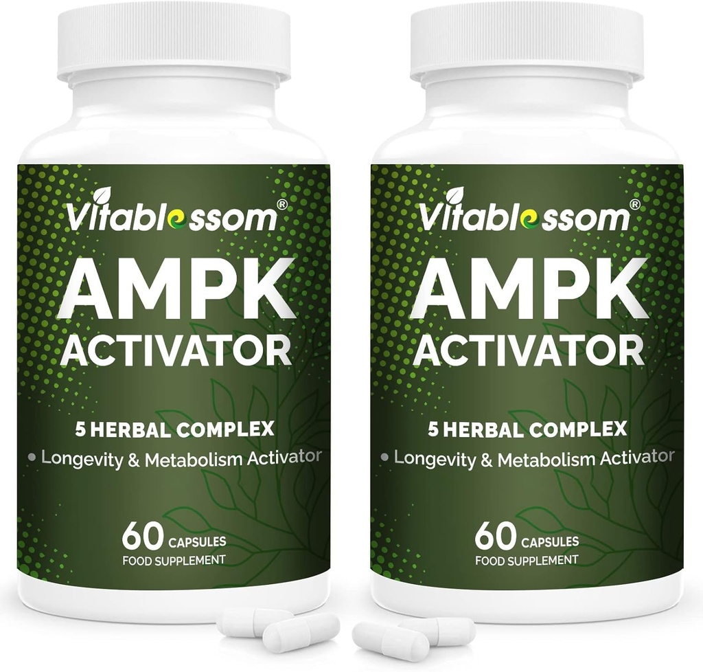 AMPK Activator Supplement, 5 in 1 Jiaogulan Gynostemma AMPK Metabole Activator 120 Vegetarische Capsules(120 Count(Pack of 2))