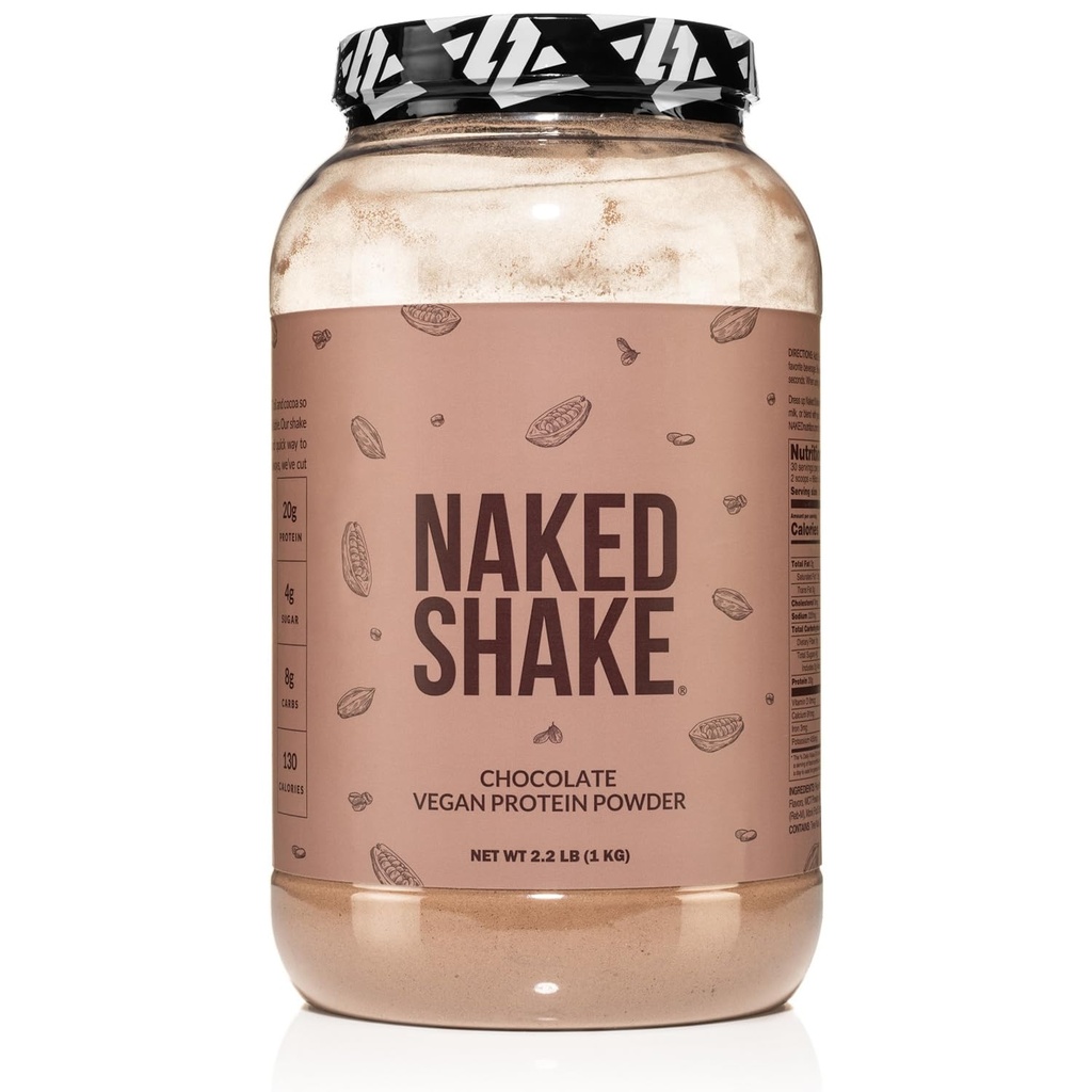 Naakte Shake - Chocolade Proteïne Poeder - Plant Based Proteïne Shake met McT olie, Glutenvrije, Sojavrije, Geen Gmos of kunstmatige zoetstoffen - 30 Servers