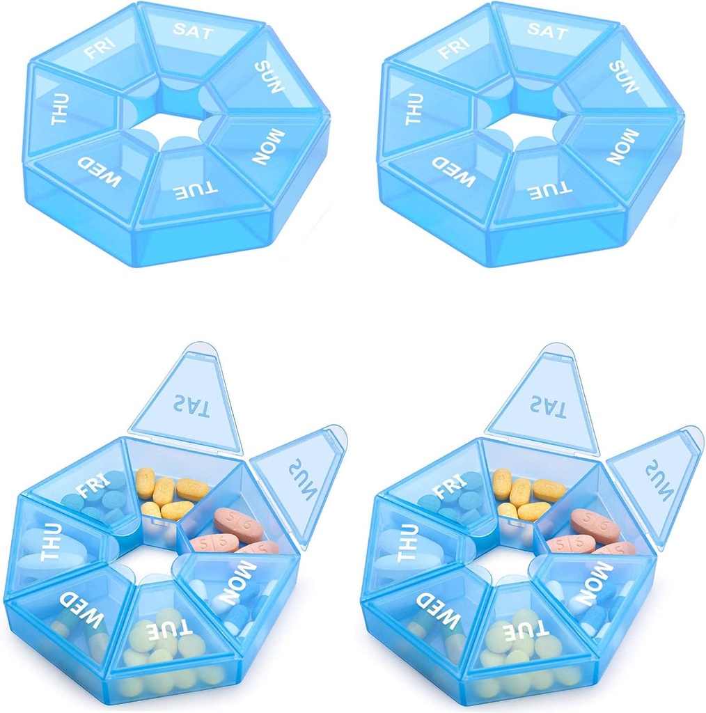 Wekelijkse Pillen Organisator Grote 7 dagen pil Box Organisator Dagelijkse Geneeskunde Case voor Vitamine Fish Oil Pillen Supplementen Artritis Vriendelijk
