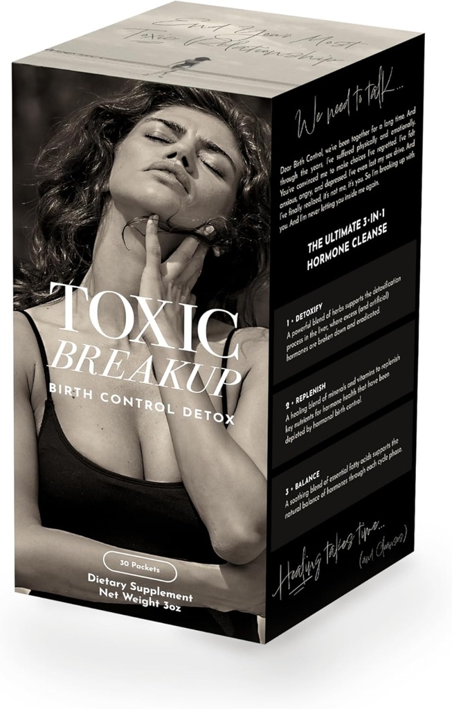 Toxic Breakup Birth Control Detox Reiniging om Hormone Balance te herstellen . Lever Detox Supplement, met Rode klaver, Chaste Boom Berry . Organisch, Glutenvrij, Niet GGO . 30 Packets, 2-4 weken Reiniging
