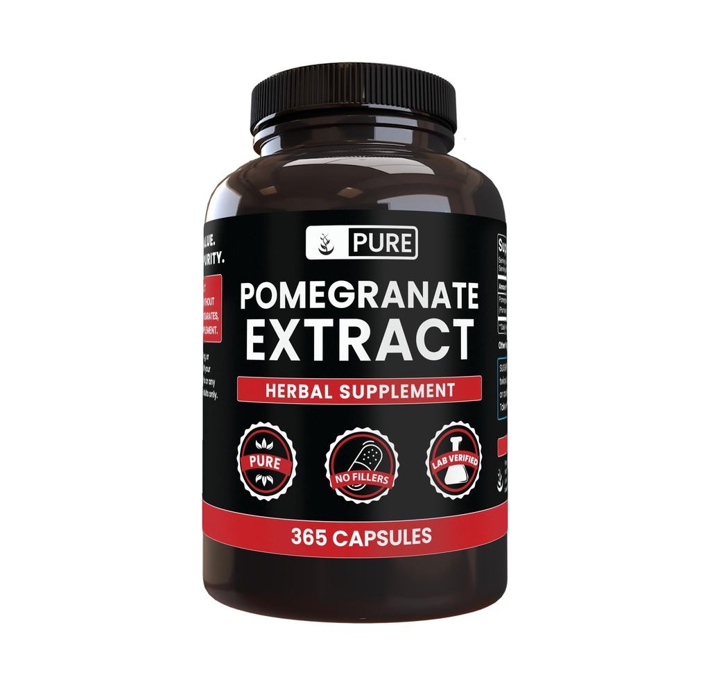 Pure originele ingrediënten Granaatappelextract (365 capsules) Geen Magnesium of rijstvullers, altijd zuiver, Lab geverifieerd