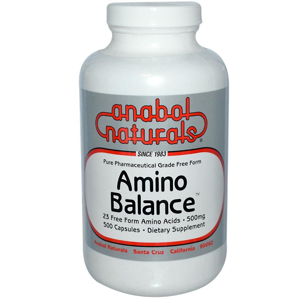 Amino Balance 500 caps, Energy Amino Supplement, Complete 23 Vrije vorm Amino Blend Formule met B
