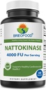 Brieofood Nattokinase 4000 FU (Fibrinolytische Eenheid) per portie - 180 capsules - Circulatoire Gezondheidsondersteuning