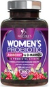 Probiotiques pour les femmes 60 milliards CFU - 16 souches, prébiotiques et canneberges, PH Balance, santé digestive, soutien vaginal et immunitaire, probiotique pour les femmes pour la santé de la gueule, plateau stable - 120 capsules