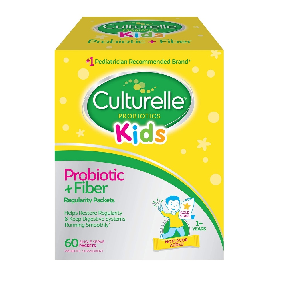 Culturelle Kids Probiotic + Fiber Packets (Ages 3+) - 60 Telling - Digestieve Gezondheid & Immuun Ondersteuning - Helpt herstellen Regularity