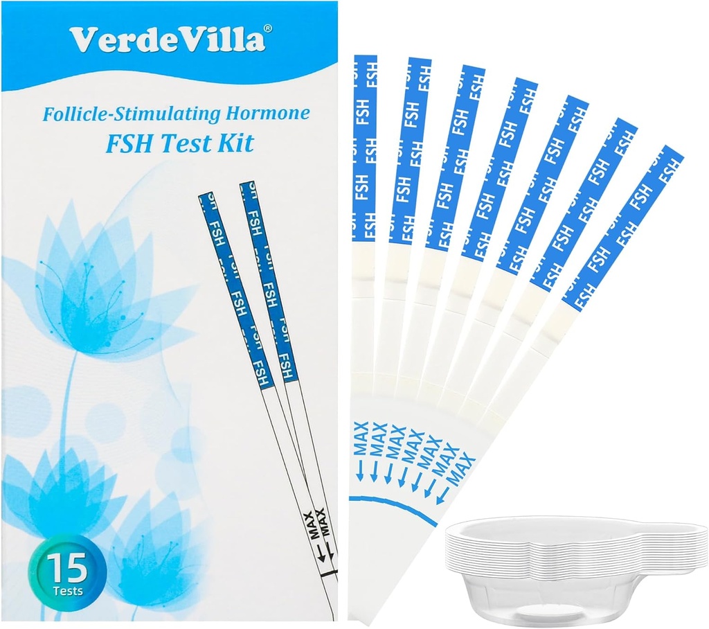 15 bandes de test de la ménopause à la maison, test FSH équilibre hormonal de test périménopause pour les femmes de plus de 30 tests hormonaux