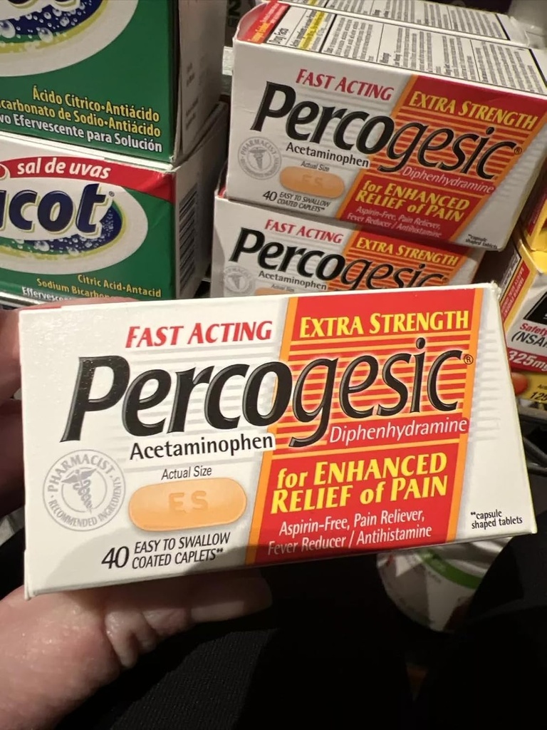 Percogesic Percogesic Fast Acting Extra Strength Pain Relief Caplets - 40 Ea (verpakking van 5)
