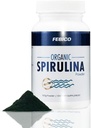 Premium Organic Spirulina Powder- Vegan, Verrijkt Vitamine B12 Complex, Phycocyanine, Energy Boost, Non-GMO, Glutenvrij & niet-Ir uitgestraald, USDA, Naturland, Halal Certified-100g