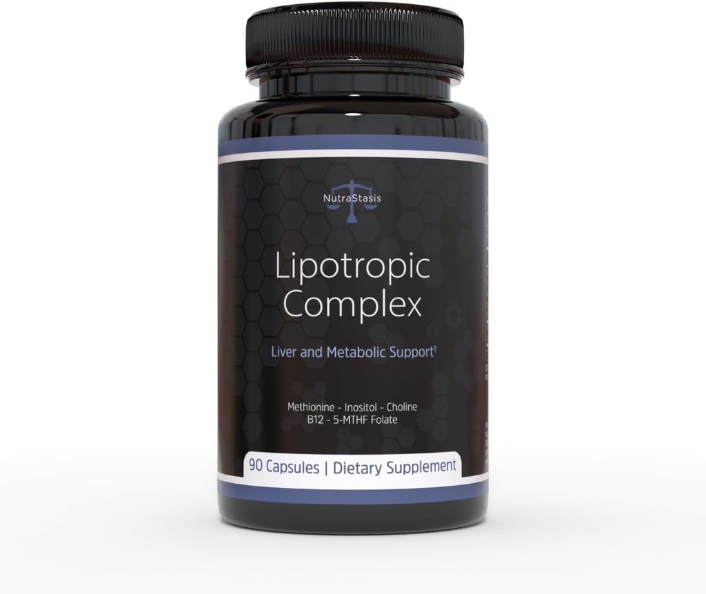 Lipotrope Complex MIC B12 - Gemethyleerd B12, B9, Inositol Choline Methionine - Leverondersteuning & detox, Metabolisme Ondersteuning, gewichtsverlies, hormoonbalans