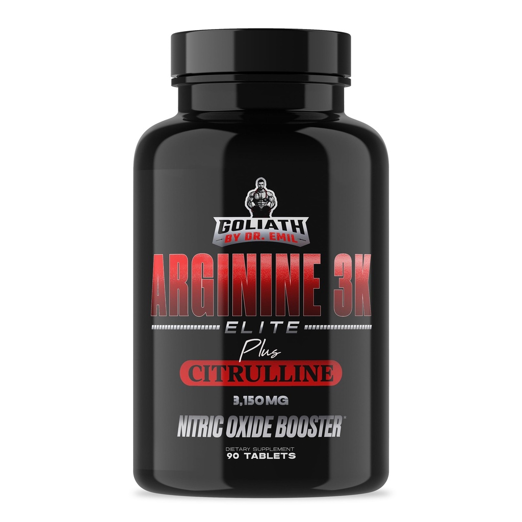 Dr. Emil - Elite L Arginine (3150 mg) + L-Citrulline Hoogste dosis - Nitric Oxidation Supplement for Vasculariteit, Endurance and Heart Health (AAKG and HCL) - 90 tabletten